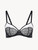 Black sheer Leavers lace underwired bra_0