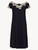 Dark blue jersey short-sleeved nightgown_0