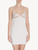 Slip Dress in white modal jersey with embroidered tulle_1