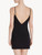 Slip Dress in black modal jersey with embroidered tulle_2