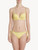 Bikini Top in yellow with ruched cups_1