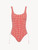 Swimsuit in red gingham seersucker_0
