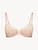 Powder pink silk Underwired Bra with ivory frastaglio_0