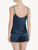 Short pajama set in navy blue silk_2