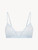 Triangle Bra in blue Lycra with Leavers lace_0