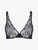 Underwired Bra in black Lycra with Leavers lace_0