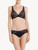 Black Lycra Medium Brief with Leavers lace_1