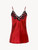 Red silk satin camisole with frastaglio_0