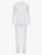 White pajama set in stretch modal jersey with Leavers lace_0