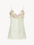 Camisole in pale green silk with embroidered tulle_0