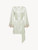 Short robe in pale green silk with embroidered tulle_0