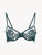 Underwired bra in dark green Leavers lace_0