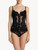Corset in black Leavers lace_1
