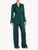 Dark green silk pajama set with Leavers lace_3