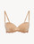 Bandeau Bra in beige Lycra with embroidered tulle_0