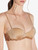 Bandeau Bra in beige Lycra with embroidered tulle_4
