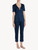 T-shirt in blue modal with embroidered tulle_3