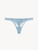 Thong in light-blue Lycra with Leavers lace_0