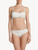 Bandeau Bikini Top in off-white with ivory embroidery_1