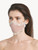 Beige silk georgette face covering with pink Frastaglio_2