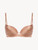 Push-up Bra in pink silk satin with Leavers lace_0