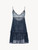 Babydoll in blue silk georgette with Leavers lace_0