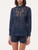Shirt in blue silk georgette with Leavers lace_1