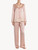 Pink silk pajama set with frastaglio_1