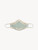 Green silk georgette face covering with Frastaglio_0
