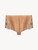 Bronze silk satin sleep shorts with frastaglio_0