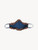 Dark blue silk georgette face covering with Frastaglio_0