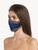 Dark blue silk georgette face covering with Frastaglio_2