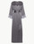 Grey silk long robe with lurex frastaglio_0