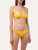 Balconette Bikini Top in yellow with logo_1