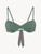 Balconette Bikini Top in khaki green with logo_0