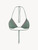Triangle bikini top in khaki green with logo_0