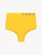 High-waisted bikini brief in yellow with logo_0