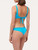 Underwired bikini top in turquoise with logo_2