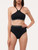 Halter Bralette in black stretch cotton_1