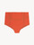 High-waisted bikini briefs in orange with metallic embroidery_0