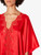 Red silk short robe with macramé_3