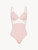 Bodysuit in pink with French Leavers lace_0