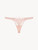 Thong in pink  with French Leavers lace_0