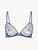 Underwired bra in dark denim blue embroidered tulle_0