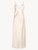 Rose Beige silk long nightgown with macramé_0