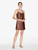 Silk short slip dress in Chocolate Brown_1
