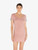 Cashmere Blend Ribbed Short Nightgown in Blush Clay with Frastaglio_1