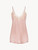 Powder pink silk satin camisole with frastaglio_0