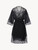 Short silk Robe in Onyx_0