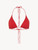 Triangle Bikini Top in Red_0